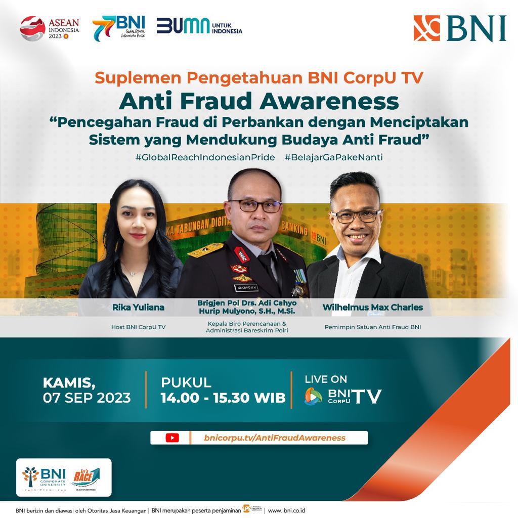 Supplemen Pengetahuan BNI CorpU TV, Anti Fraud Awareness "Pencegahan ...