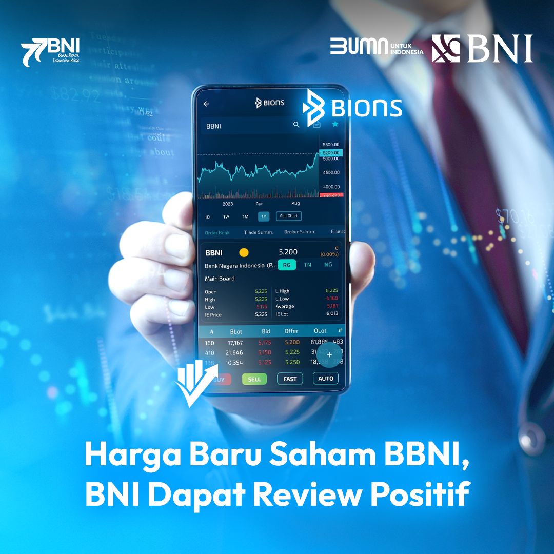 Harga Baru Saham Bbni Bni Dapat Review Positif Sinergi