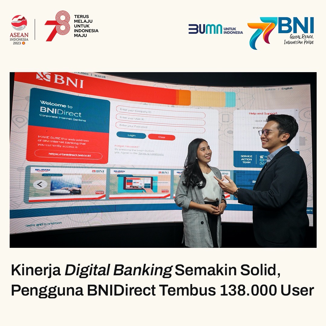 Kinerja Digital Banking Semakin Solid, Pengguna BNIDirect Tembus 138. ...