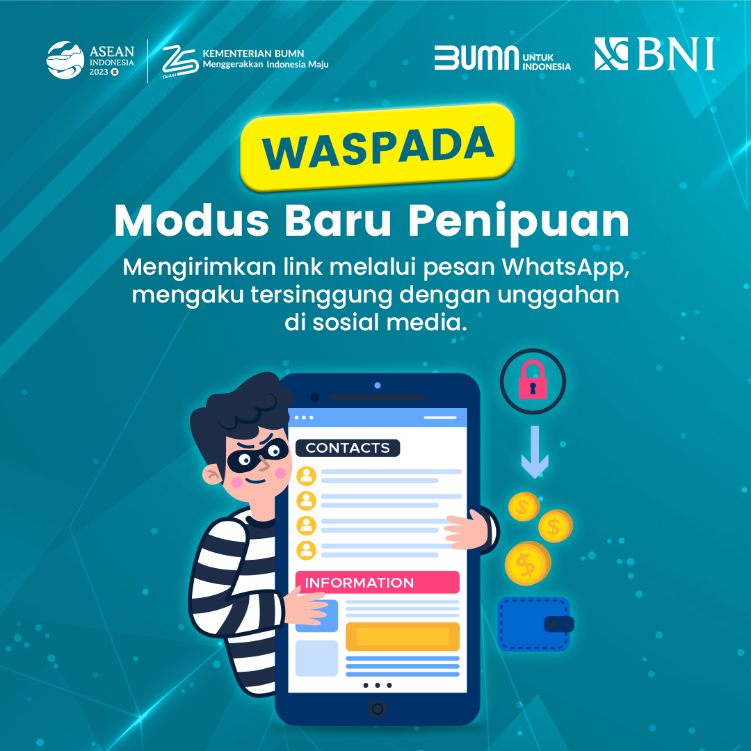 Modus Baru Penipuan, Mengirim Link Melalui Pesan WhatsApp - Sinergi46